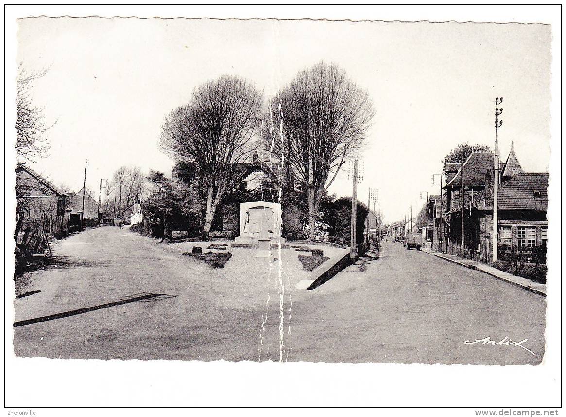 CPSM -  80 - FRIVILLE ESCARBOTIN - Le Monument Aux Morts - Friville Escarbotin