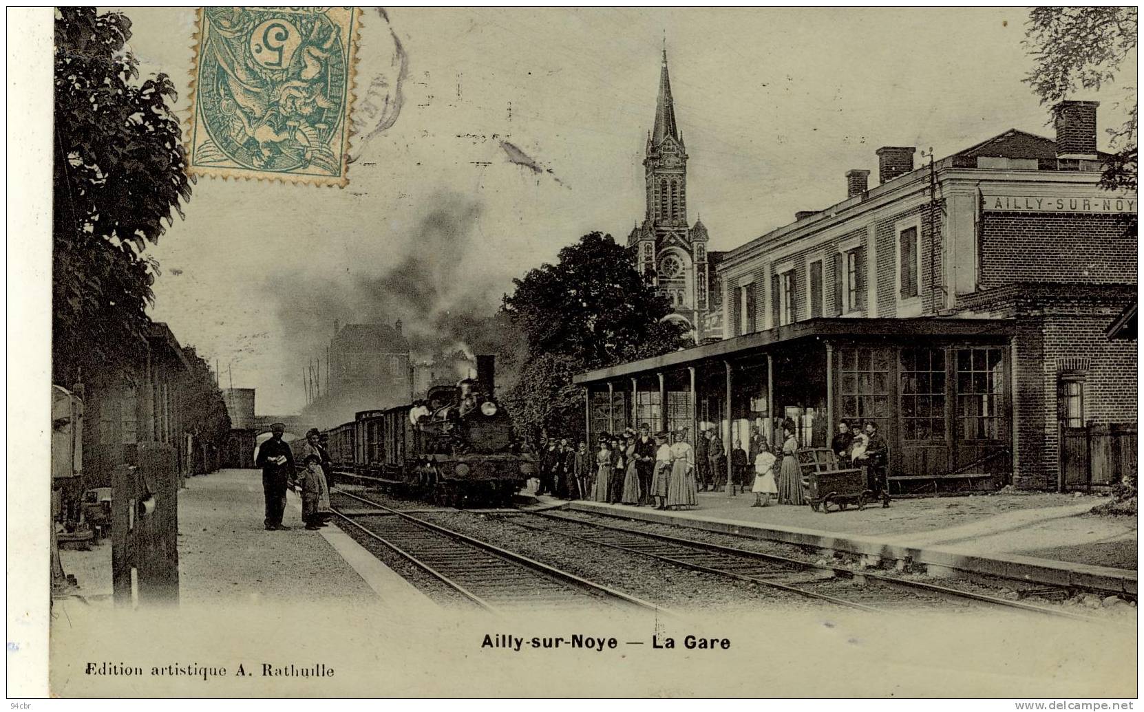 CPA (80) AILLY SUR NOYE La Gare - Ailly Sur Noye