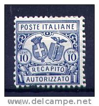 1928 - Regno -  Italia - Italy -  Recapito Autorizzato - Sass. N. 1 - Mi 1A - LH  (B2106...) - Otros & Sin Clasificación