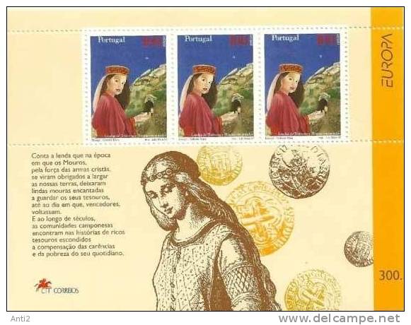 Portugal 1997 Europe Cept - Legends - Mi Bloc 124, Cancelled - Usado