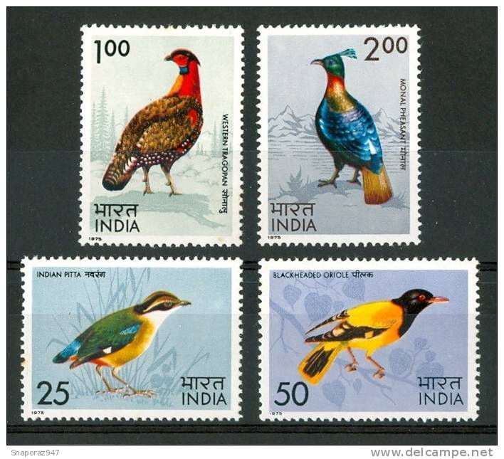 1975 India Uccelli Oiseaux Vogel Birds Set MNH** 71Tm- - Otros & Sin Clasificación