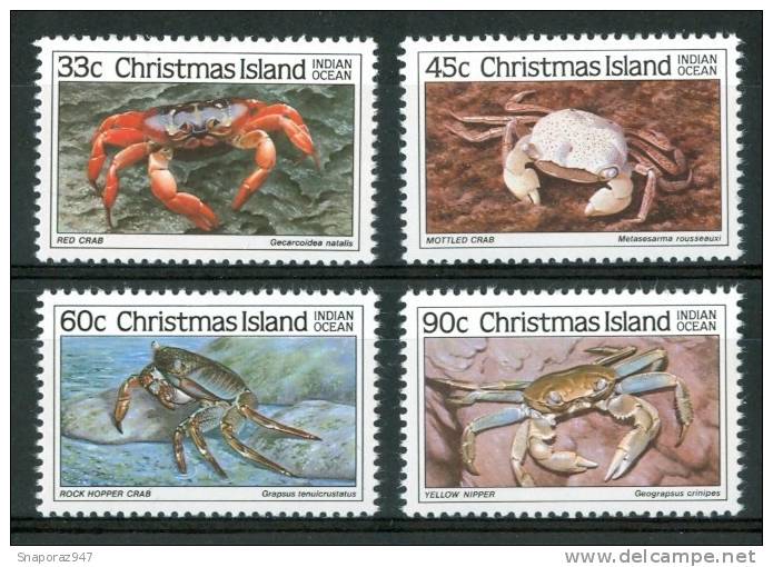 1985 Christmas Island Crostacei Crustaceans Set MNH** Tm88- - Crostacei