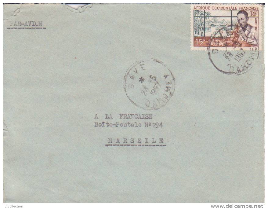 SAVE - DAHOMEY - 1957 - COLONIES FRANCAISES - LETTRE - MARCOPHILIE - Lettres & Documents
