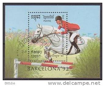 Springreiten, Kambodscha  Bl.187 , O  (546)* - Springconcours