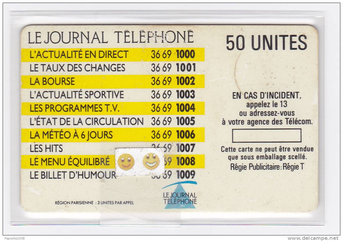 F2 / 1987 - Journal Téléphoné 36-69-100 - 50 U - BUL1 - 1987