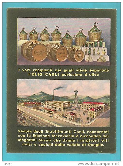 IMPERIA ONEGLIA FRATELLI CARLI PRODUTTORI OLIO D' OLIVA LISTINO VENDITE N° 4 LUGLIO 1932 - Pubblicitari