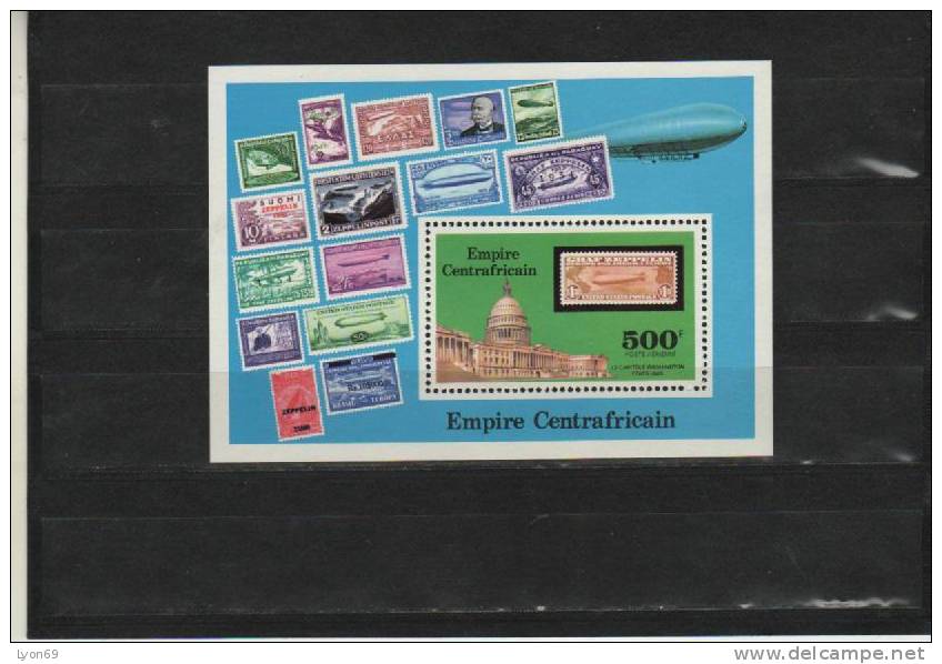 ZEPPELIN  CENTRAFRIQUE  TIMBRES PHILATELIE   BLOC FEUILLET - Zeppeline