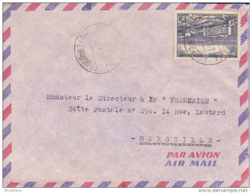 Congo Le 11/10/1957 > France,colonies,lettre,ho Pital De Brazzaville,15f N°234 - Storia Postale