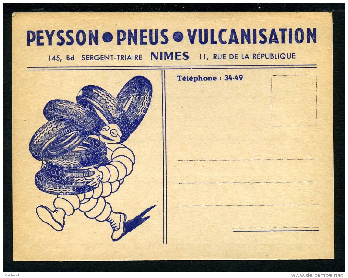 CPA - PNEUS MICHELIN - Maison PEYSSON 145, Bd Sergent Triaire à NIMES - Pubblicitari