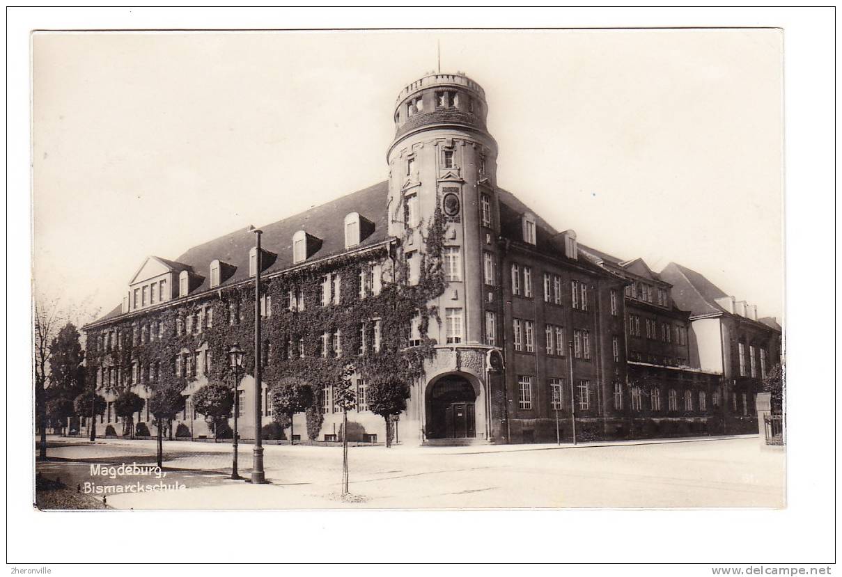 CPA - MAGDEBURG - Bismarckshule - 1931 - Magdeburg