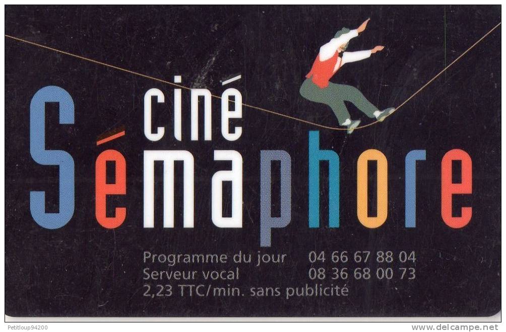 CARTE CINEMA-CINECARTE    CINE SEMAPHORE   Nimes - Cinécartes