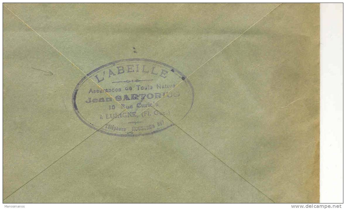 793/17 -  BELGIQUE ABEILLES - Lettre + Contenu LUINGNE 1927 - Entete Et Cachet Assurances L´Abeille - Abeilles