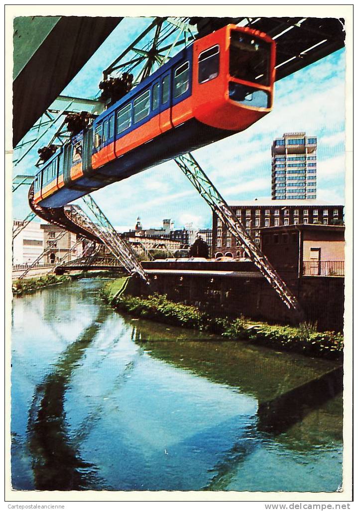 Allemagne Rhénanie WUPPERTAL ELBERFELD Schwebebahn Sparkasse Metro Aerien Train Suspendu 1976 Deutschland Germany - Wuppertal