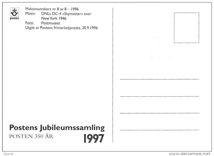 NORVEGE  CARTE MAXIMUM  NUM.YVERT 1182 HISTOIRE DES POSTES - Maximumkarten (MC)