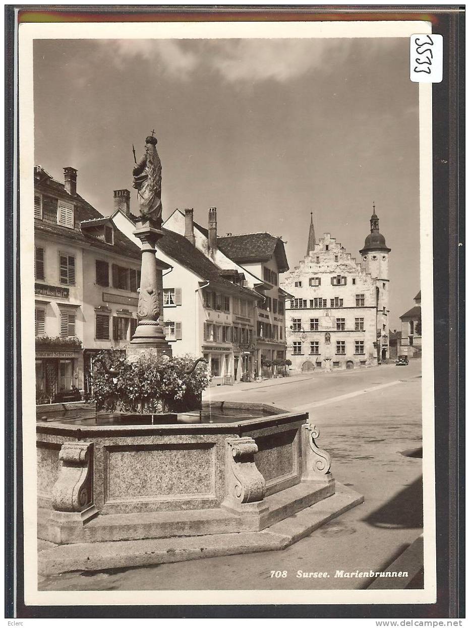 GRÖSSE 10x15 - SURSEE - MARIENBRUNNEN  - TB - Sursee