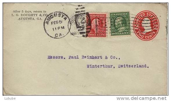 GS Brief  Augusta CA. - Winterthur      1912 - 1901-20