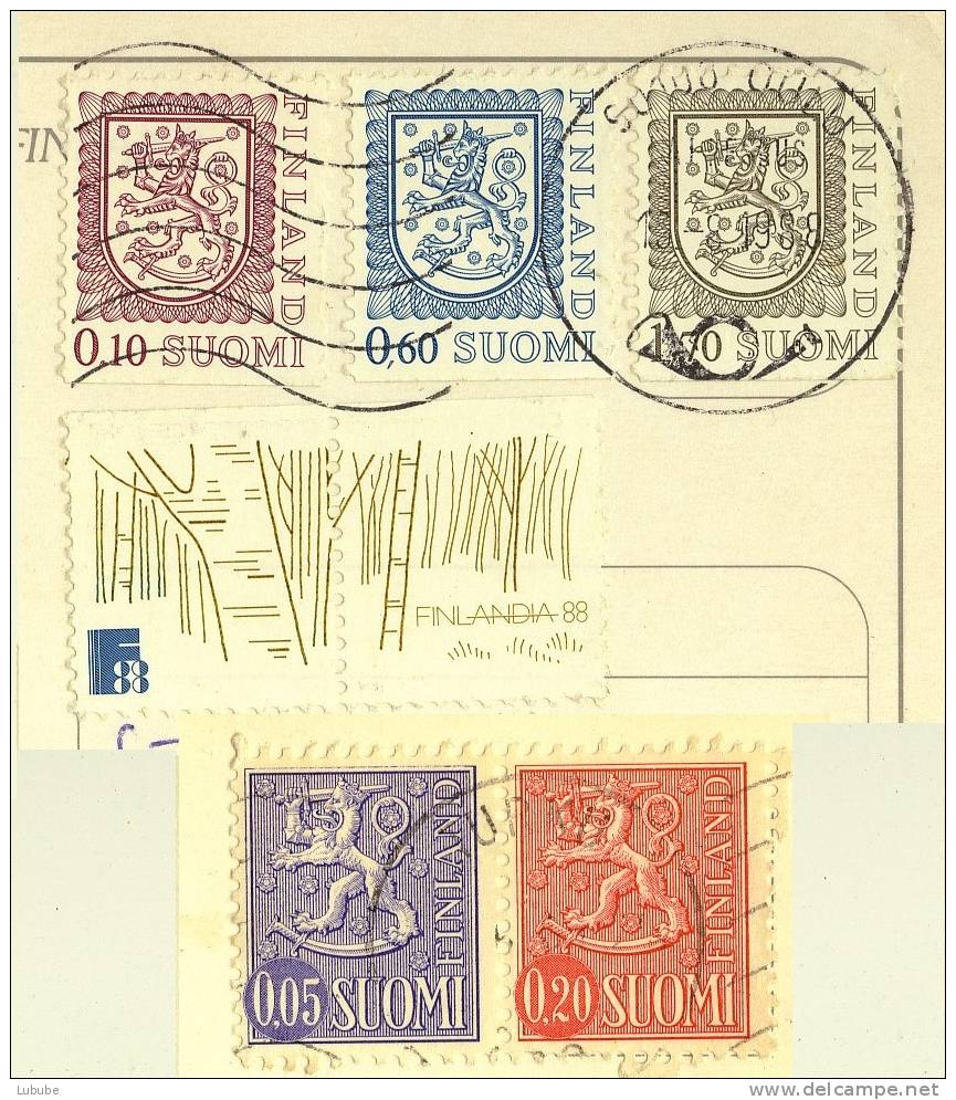 AK Mit Heftchen Frankaturen      1969 / 1988 - Postzegelboekjes