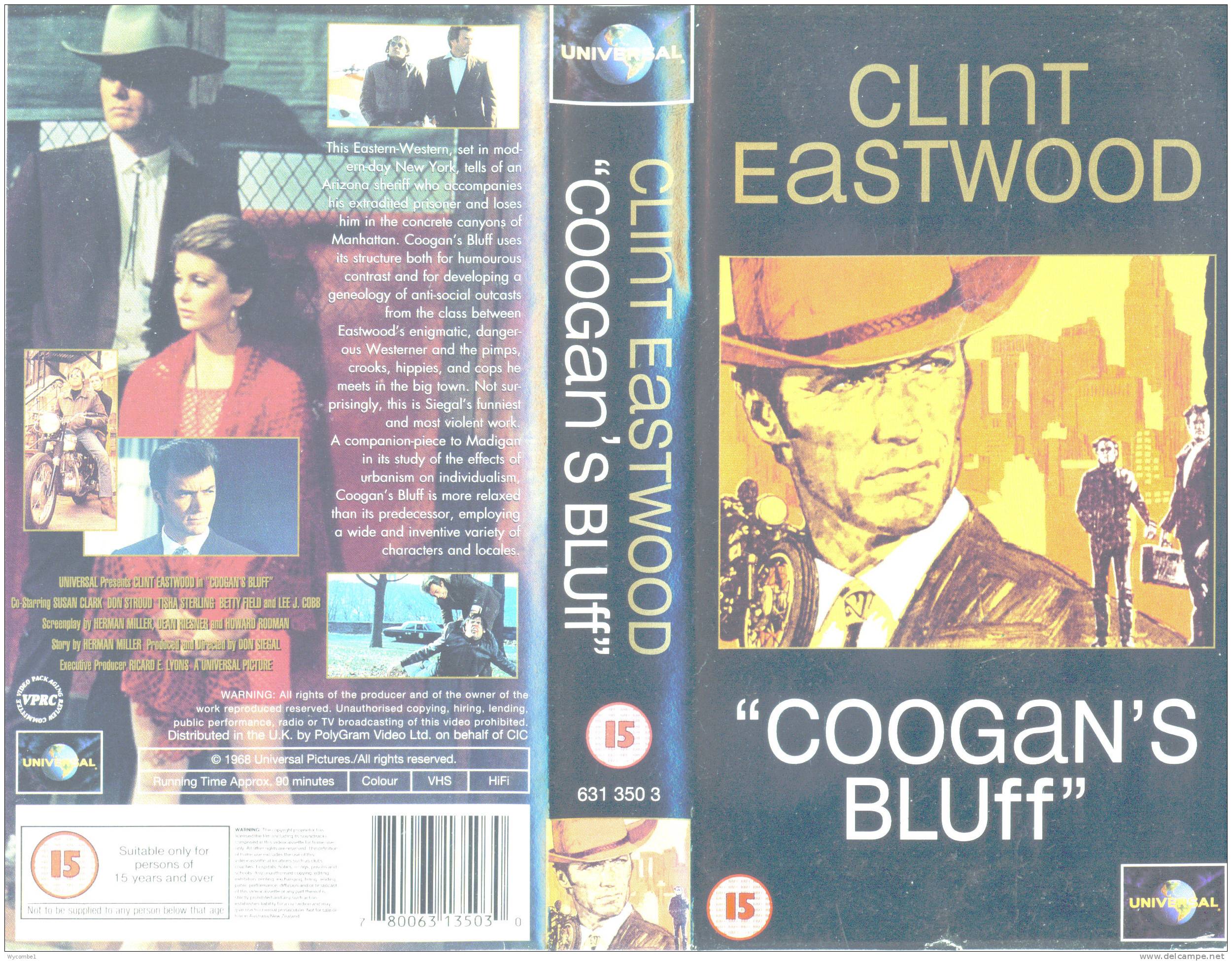 COOGANS BLUFF - Clint Eastwood (For Full Details See Scan) - Western