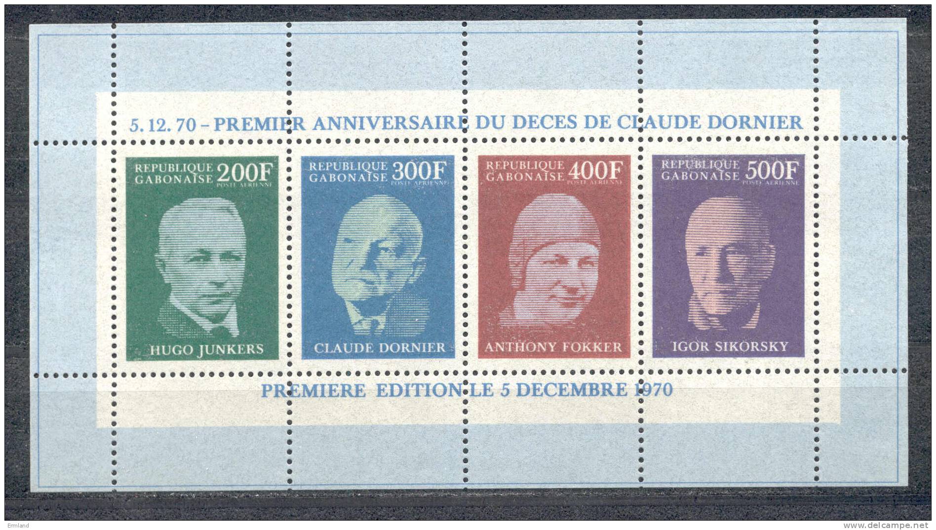 Gabun - Rep. Gabonaise 1970 - Michel Block 16 B ** - Gabun (1960-...)