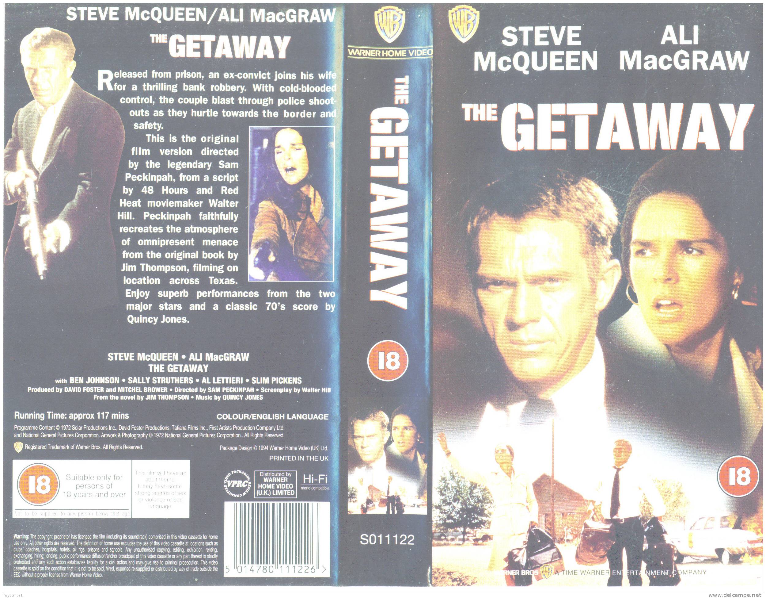 THE GETAWAY - Steve McQueen (For Full Details See Scan) - Action, Adventure