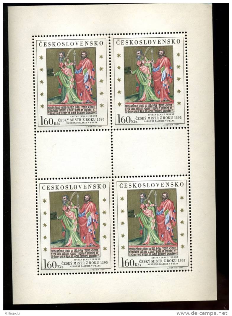 Gemälde Kleinbogen Peintures  Yv 1601/1605**  KOMENSKI Michel 1748/1752 Cote 30E - Unused Stamps