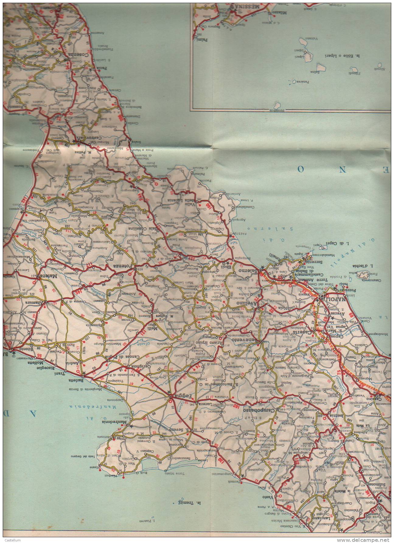 CARTE ROUTIERE ITALIA-1958 - Wegenkaarten