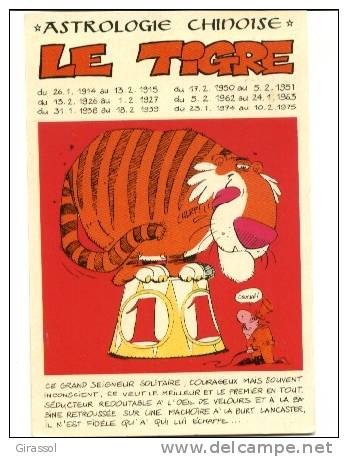 CPSM ASTROLOGIE CHINOISE LE TIGRE Dessin Mulatier - Tigri