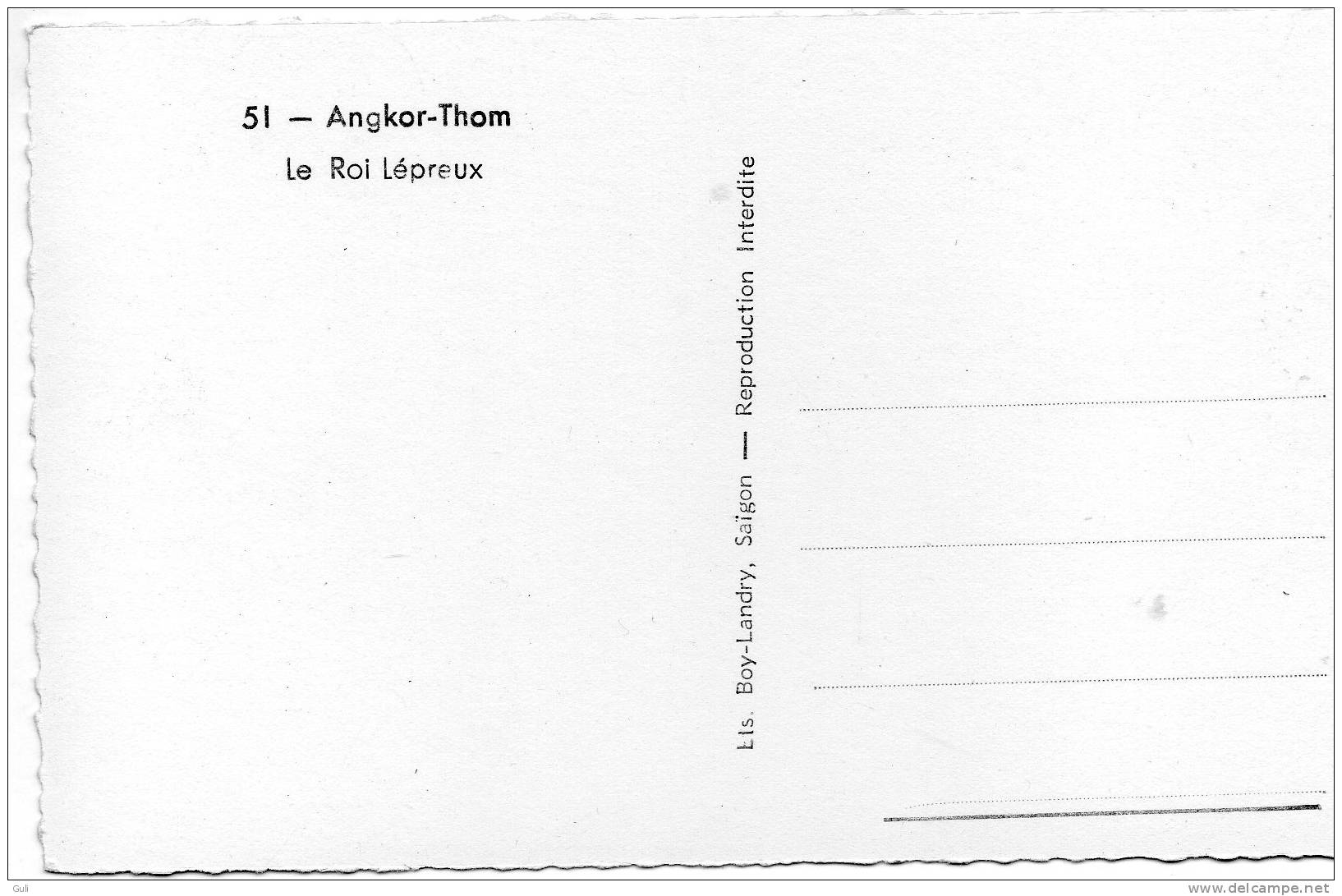 Asie-Cambodge (Indochine) ANGKOR-THOM ,Le Roi Lépreux -Editions-Boy-Landry-Hoa- Qui N° 51 - Cambodge