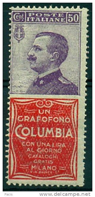 REGNO 1924-25  PUBBLICITARI 50C COLUMBIA INTEGRO MNH** - Publicité