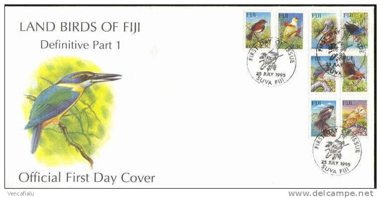 Fiji 1995 - Birds, FDC - Collections, Lots & Series