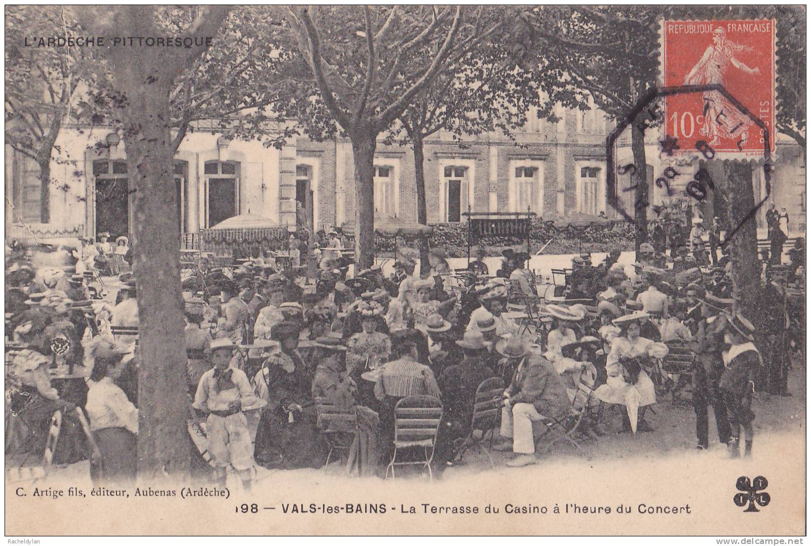 VALS-LES-BAINS "La Terrasse Du Casino à L´heure Du Concert " ( No 198 ) - Vals Les Bains