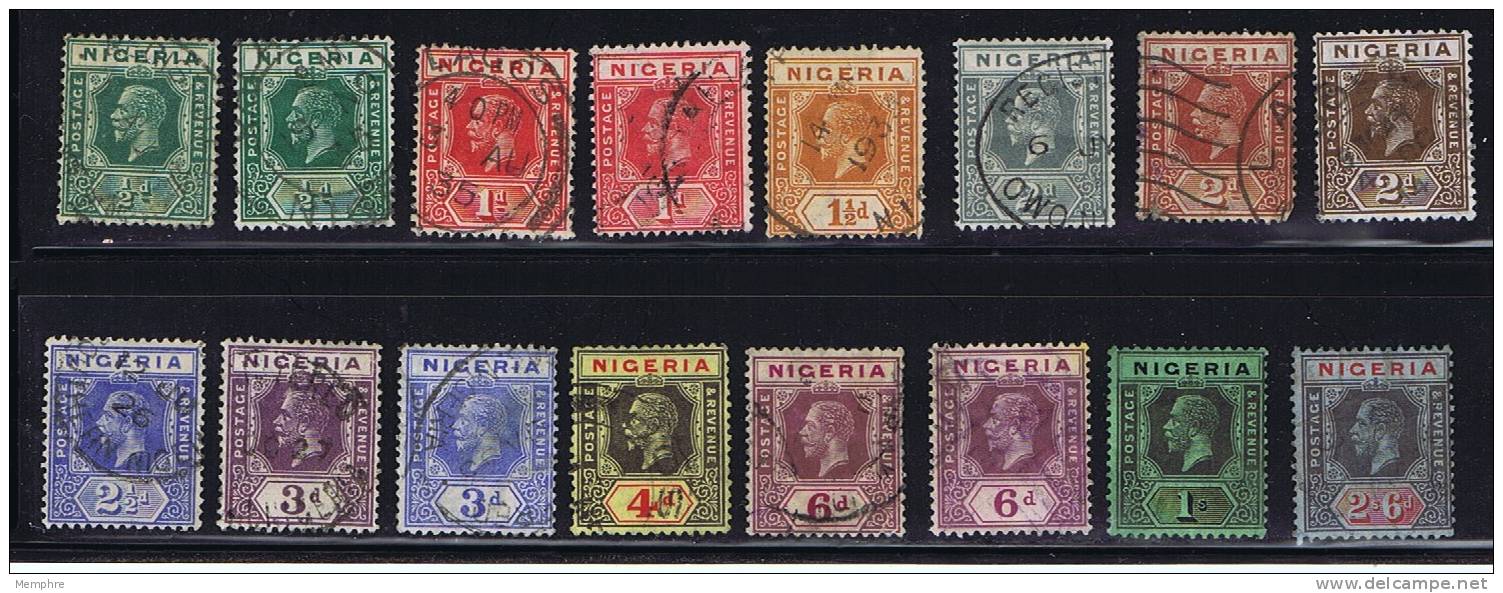 NIGERIA  Wmk Multi Crown &amp; Script CA   16 Different To 2/6  Used  See List In Descrption  Total CV  &pound;135 - Nigeria (...-1960)