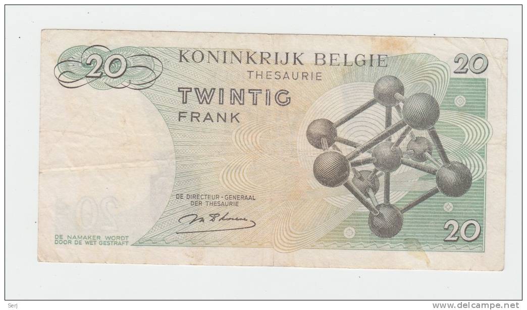 Belgium BELGIQUE 20 Francs 1964 VF+ P 138 - Sonstige & Ohne Zuordnung