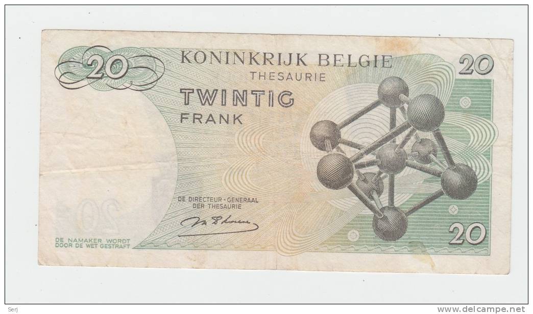 Belgium BELGIQUE 20 Francs 1964 VF+ P 138 - Other & Unclassified