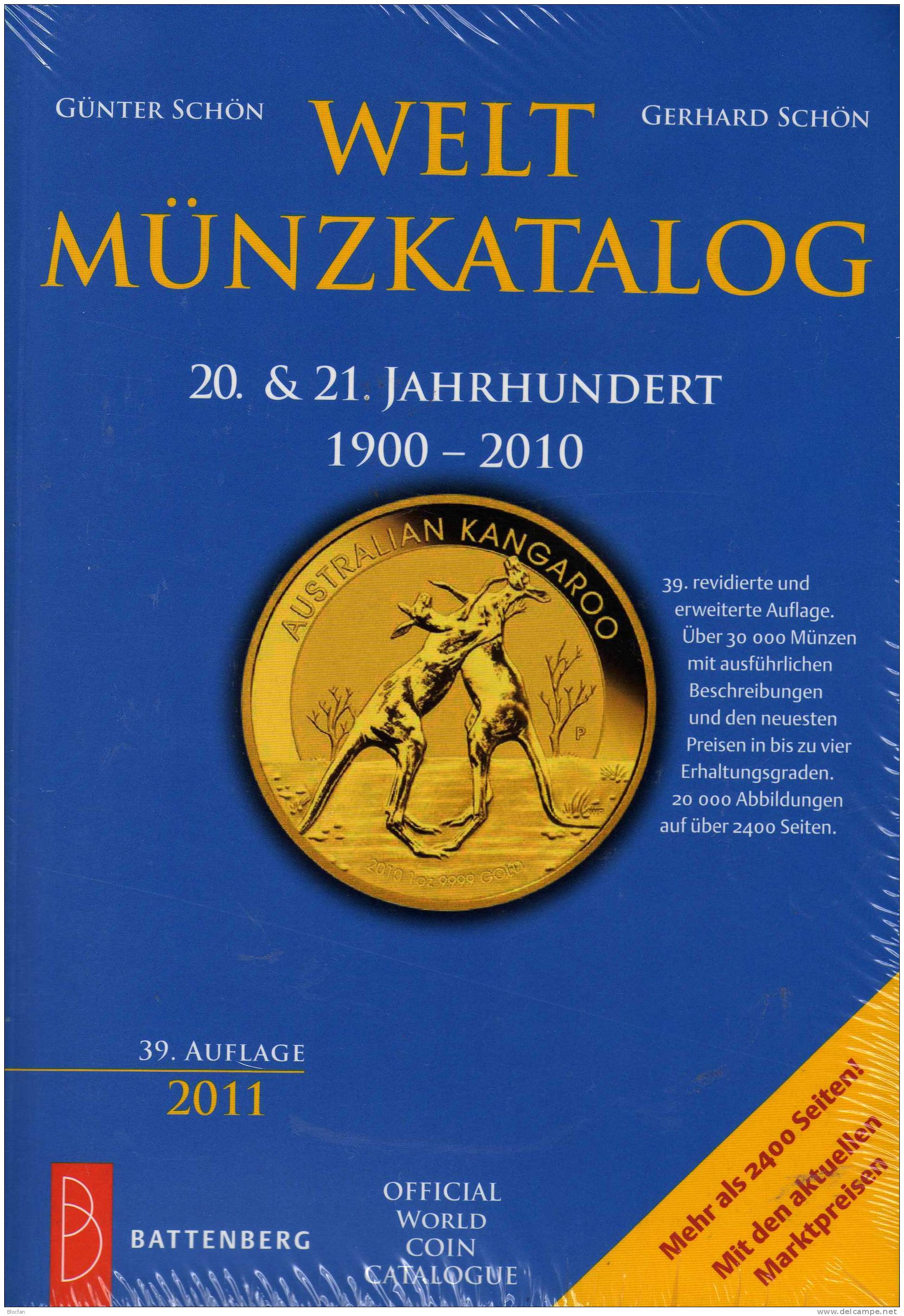 Weltmünzkatalog Schön 2011 Neu 50€ Münzen Des 20.Jahrhundert A-Z Battenberg Verlag Europa Amerika Afrika Asien Ozeanien - Numismatique