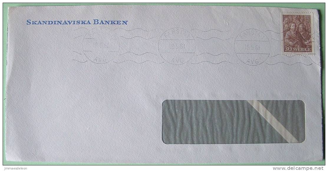 Sweden 1961 Cover From Bank In Farsta - Karl-Gustaf Pilo Painter - Lettres & Documents