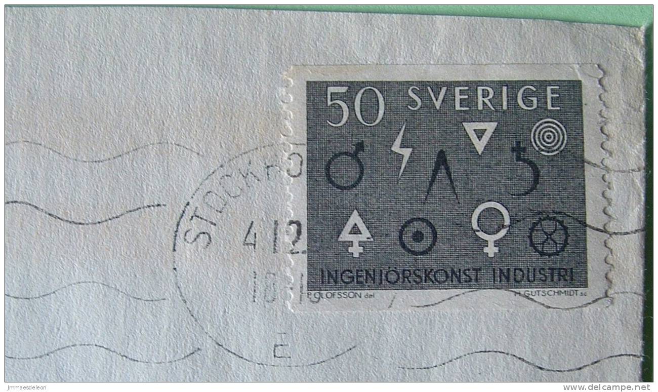 Sweden 1963 Cover From Stockholm - Engeneering And Industry Symbols - Covers & Documents