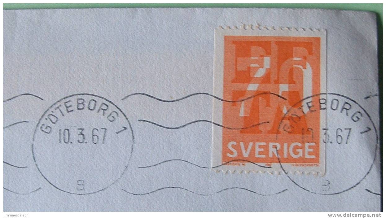 Sweden 1967 Cover From Goteborg - EFTA Emblem European Free Trade - Covers & Documents