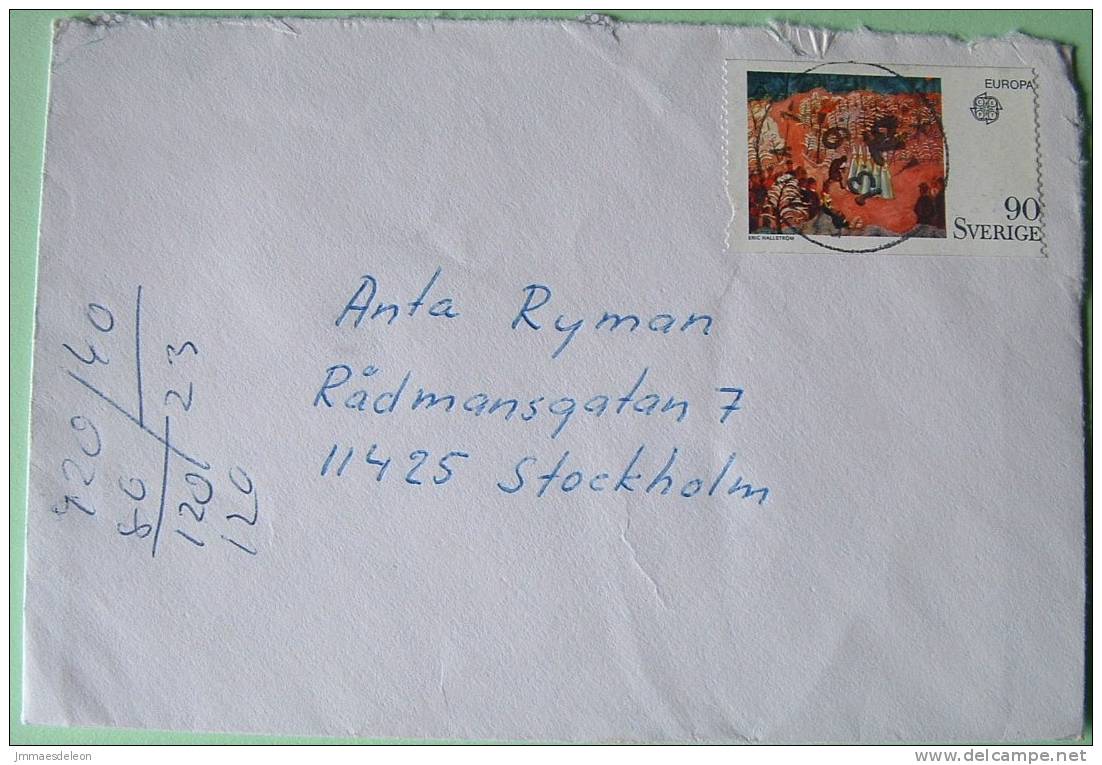 Sweden 1975 Cover To Stockholm - Europa - New Year (damaged) - Covers & Documents