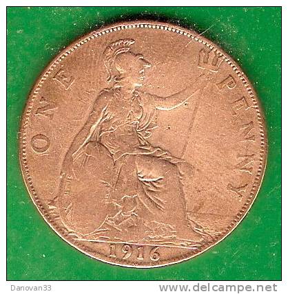 1   Penny  G B  1916  (PRIX FIXE)   (HV5) - D. 1 Penny