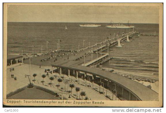 SOPOT - ZOPPOT - TOURISTENDAMPFER AUF DER ZOPPOTER REEDE 1930/40 - Polonia