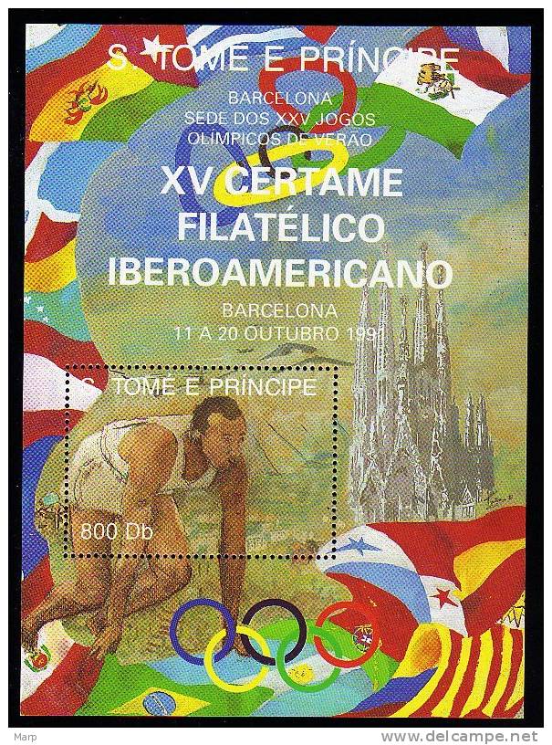 St Tomè  E Principe 1992. Olympics Barcelona S/Sheet MNH (St Tomas) - Summer 1992: Barcelona