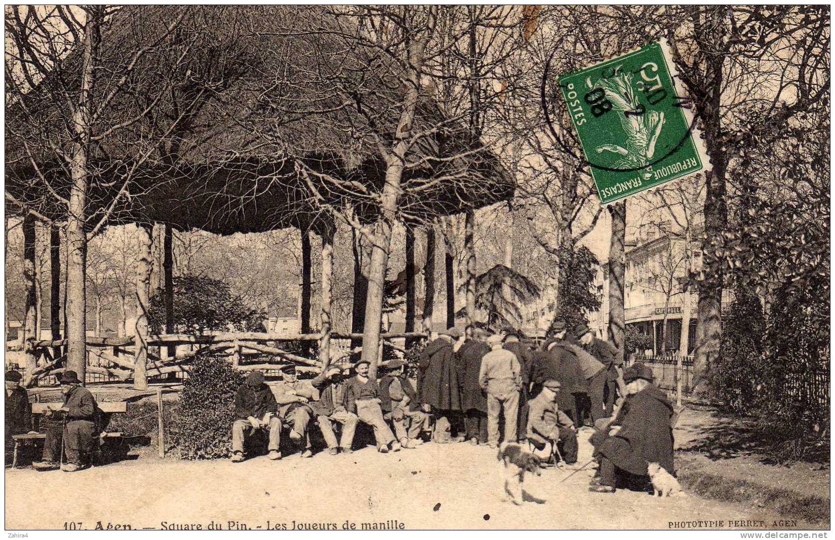 107  -  Agen - Square Du Pin - Les Joueurs De Manille - Spielkarten