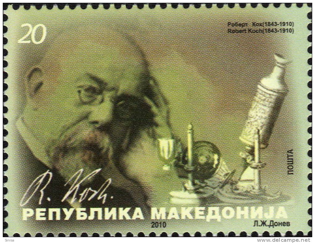 Macedonia / Robert Koch / Nobel Prize Winners In Physiology Or Medicine / Against Tuberculosis - Macédoine Du Nord