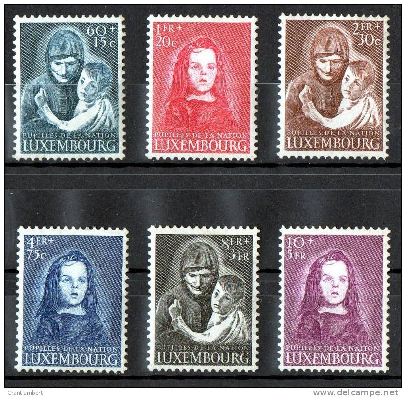 Luxembourg 1950 War Orphans Relief Fund Set Of 6 MNH  SG 533-538 - Neufs