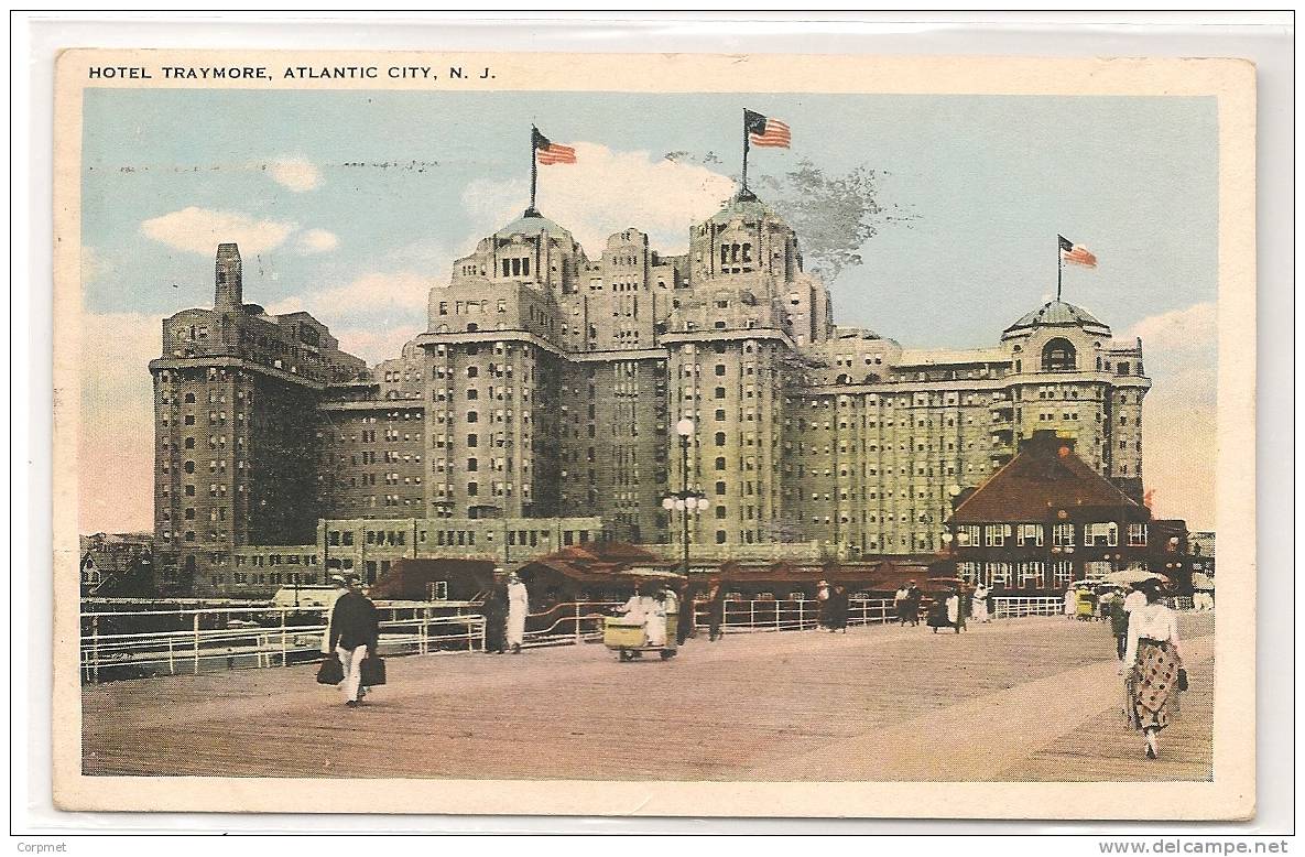 HOTEL TRAYMORE - 1923 CIRCULATED POSTCARD - Atlantic City