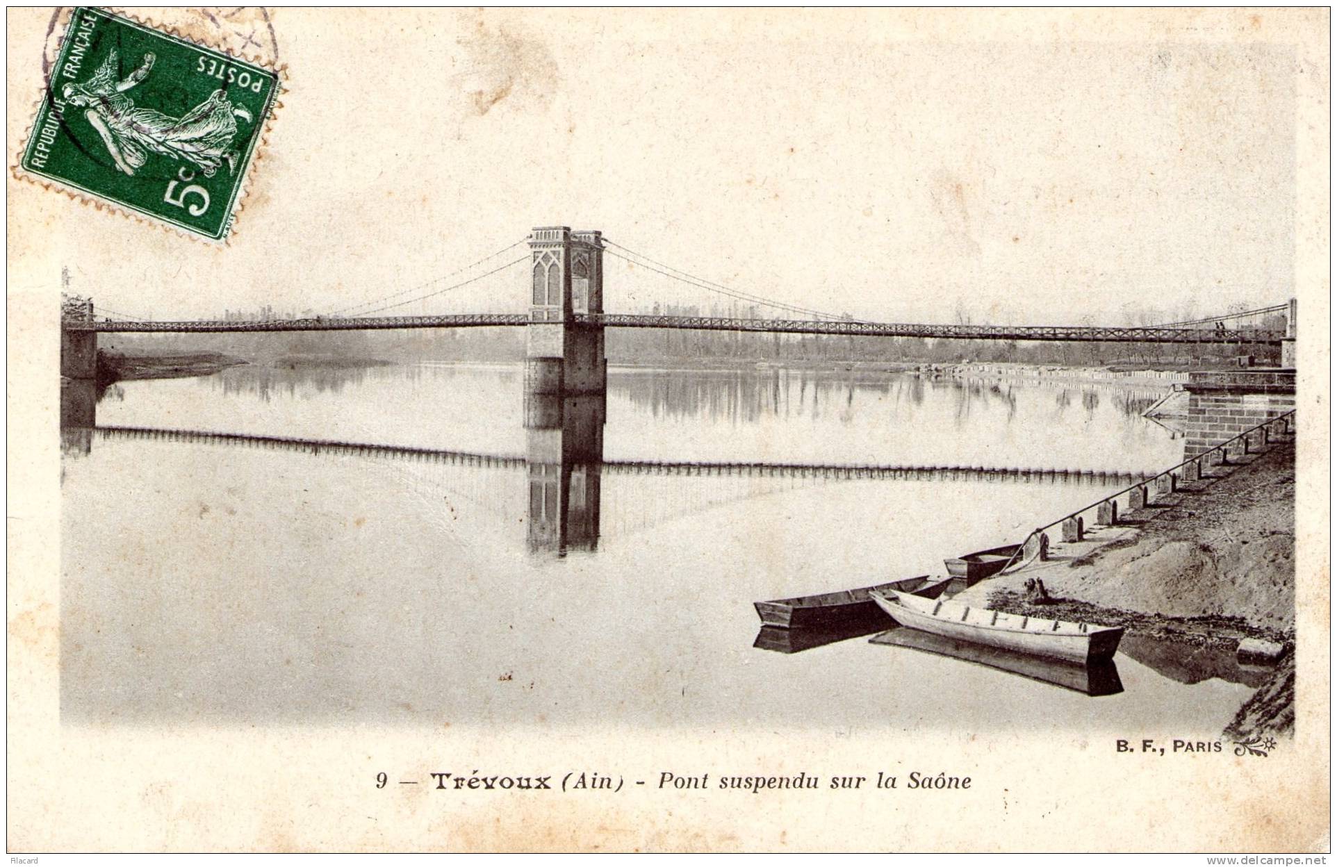 18084   Francia,  Trevoux (Ain),  Pont  Suspendu  Sur La  Saone,  VG - Trévoux