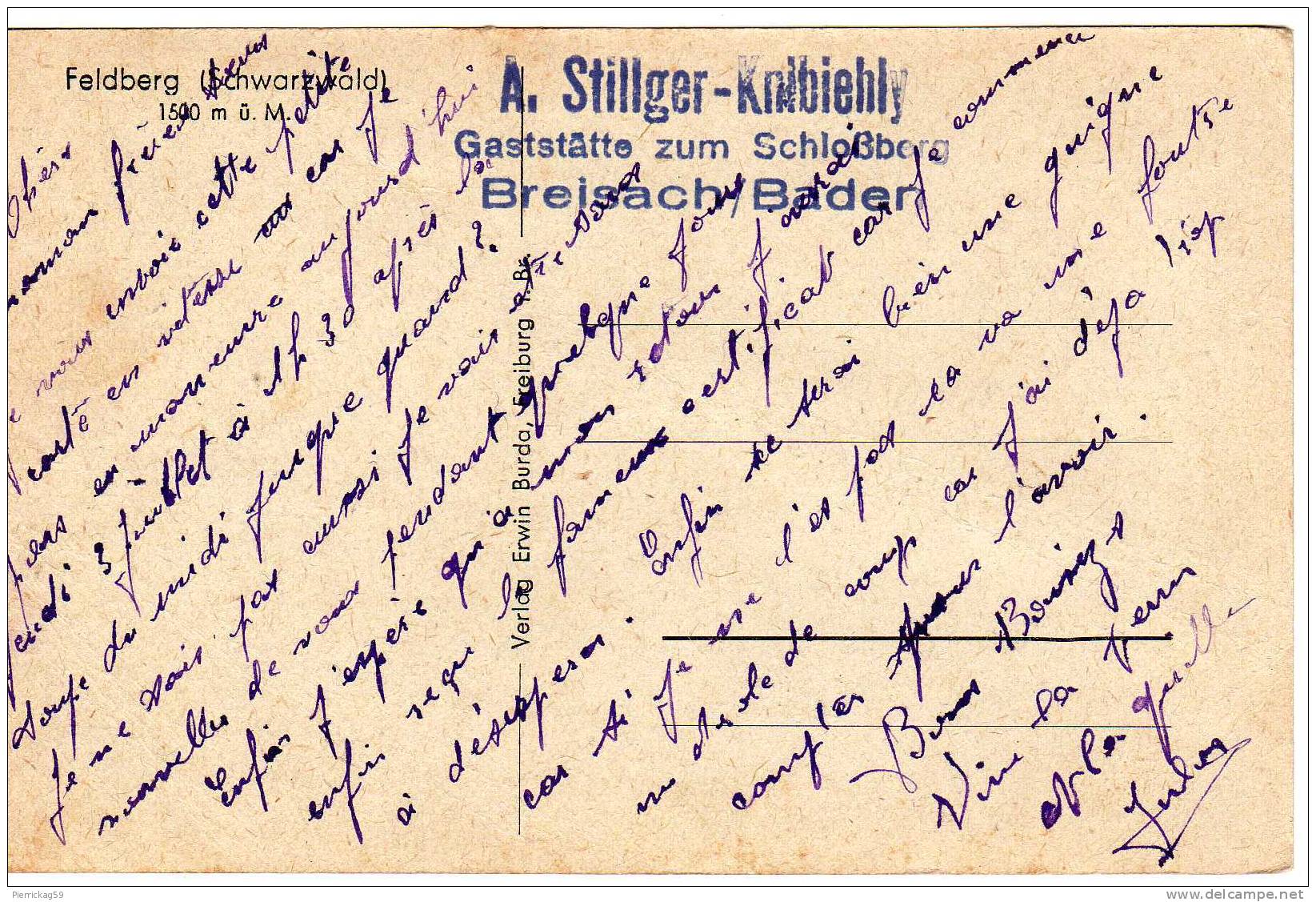 --VILLE- ALLEMAGNE - BREISACH BADER - Correspondance Soldat "JULIEN En 1947 -FELDBERG 1500m(7 Courriers) - Breisach