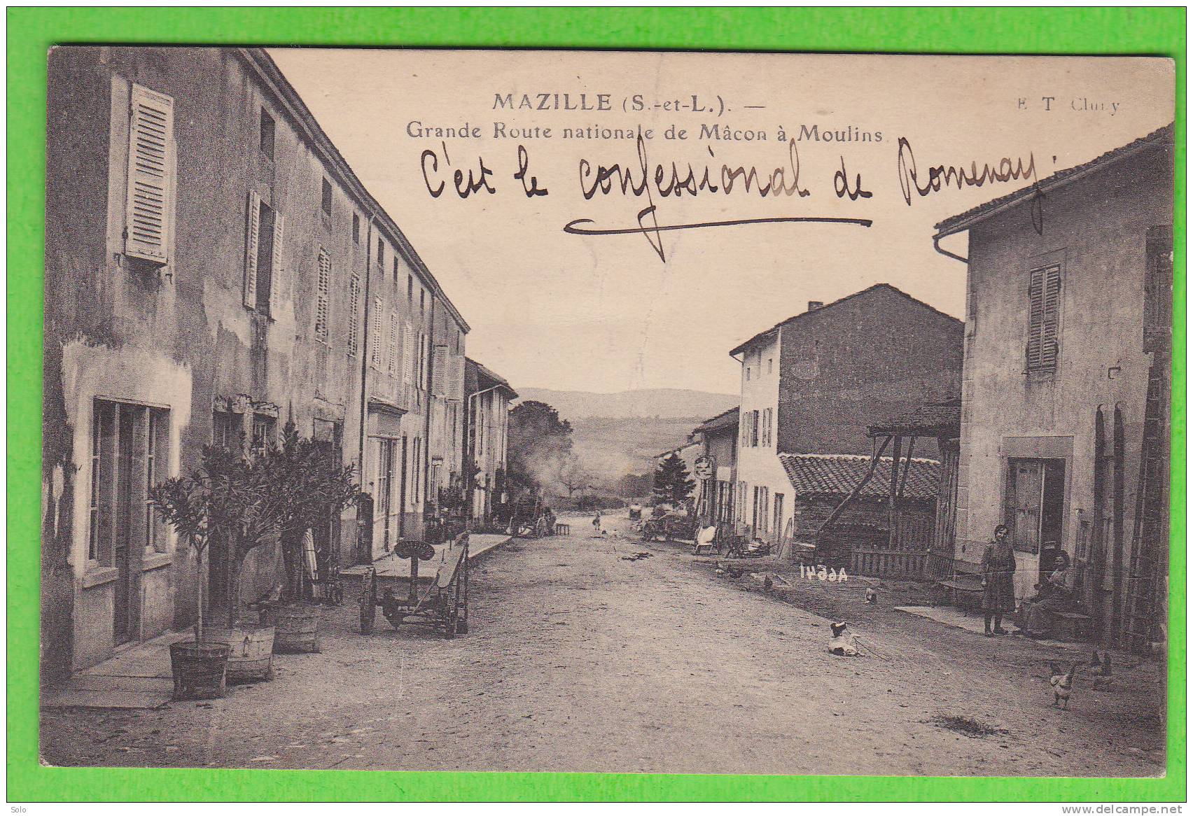 MAZILLE - Grande Route Nationale De Mâcon à Moulins - Autres & Non Classés