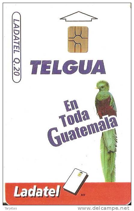 TARJETA DE GUATEMALA DE UN QUETZAL (BIRD-PAJARO) - Guatemala